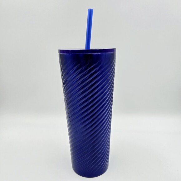 Starbucks Christmas Holiday 2023 Blue Swirl Venti Cold Cup Tumbler 24oz Read - Picture 5 of 12